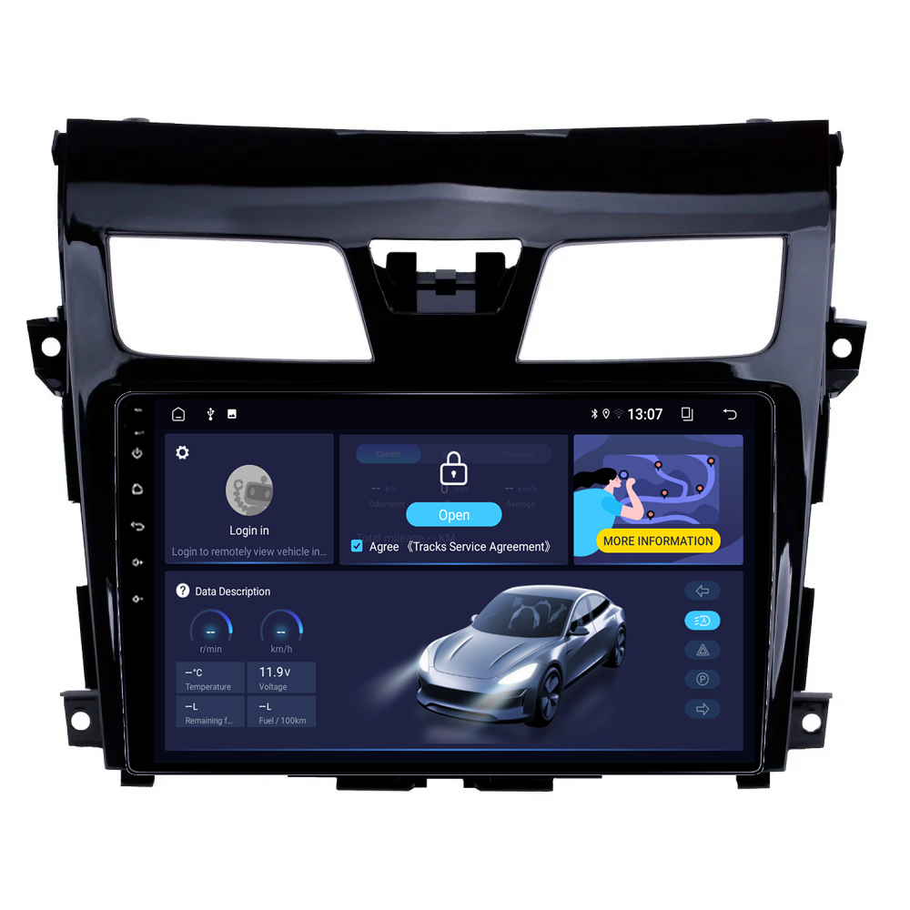 Navigatie dedicata Nissan Teana 3 2013-2015, 4GB RAM 64GB ROM, Quadcore, Android 14, Display QLED  9", DSP, Carplay&Android Auto, Suport camere AHD [2]