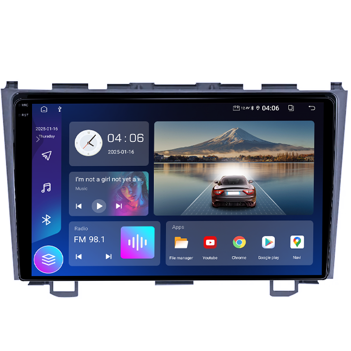 Navigatie dedicata Honda CRV 2006-2011, 4GB RAM 64GB ROM, Quadcore, Android 14, Display QLED 1K 9", DSP, Carplay&Android Auto, Suport camere AHD [2]