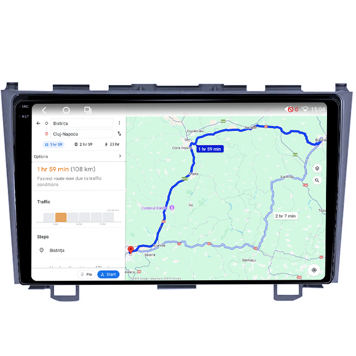 Navigatie dedicata Honda CRV 2006-2012, 4GB RAM 64GB ROM, Octacore, Android 14, Display QLED 1K 9", Carplay&Android Auto, SIM 4G, Ventilator Activ [5]