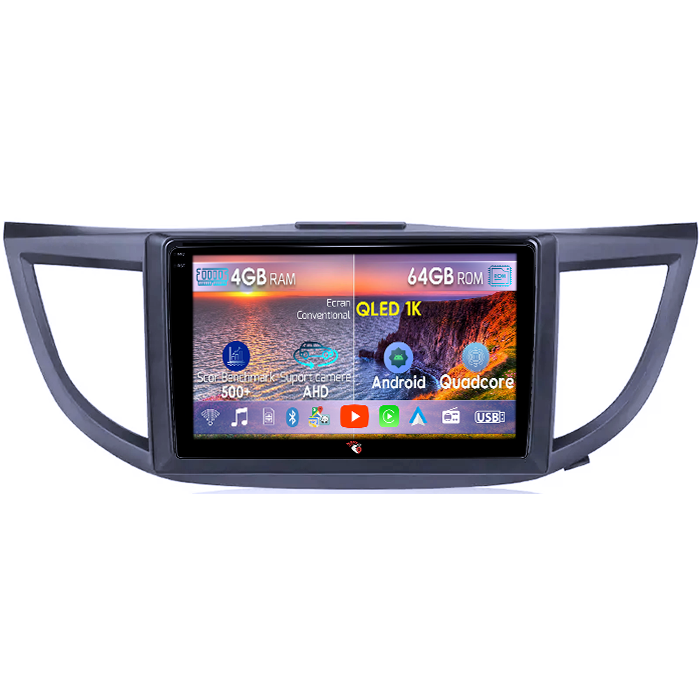 Navigatie dedicata Honda CRV 2012-2017, 4GB RAM 64GB ROM, Octacore, Android 14, Display QLED 1K 10", Carplay&Android Auto, SIM 4G, Ventilator Activ [1]