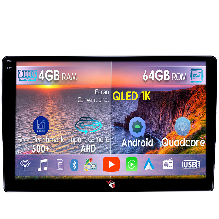 Navigatie dedicata Honda CRV II 2001-2006, 4GB RAM 64GB ROM, Octacore, Android 14, Display QLED 1K 9", Carplay&Android Auto, SIM 4G, Ventilator Activ - Copie [1]