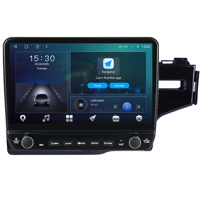 Navigatie dedicata Honda Fit 2014 Tesla cu butoane rotative model 2024, 4GB RAM 64GB ROM, Procesor Quadcore, Android 14, Display QLED 10", DSP, Carplay&Android Auto [7]