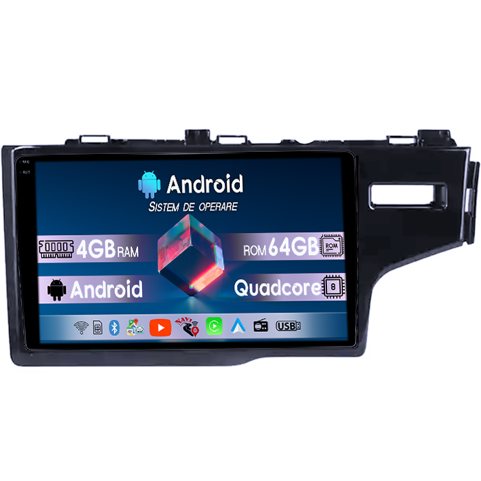 Navigatie dedicata Honda Fit 2014, 4GB RAM 64GB ROM, Quadcore, Android 14, Display QLED 1K 10", DSP, Carplay&Android Auto, Suport camere AHD [1]