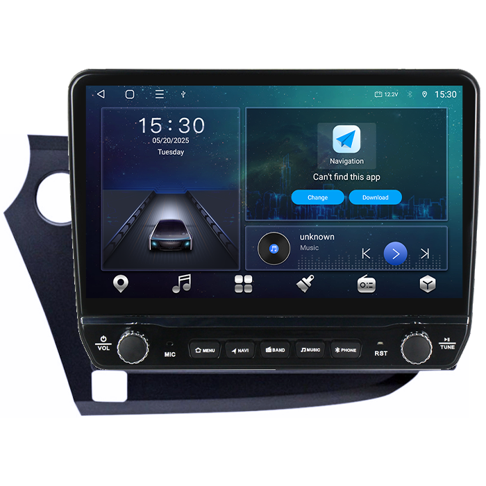 Navigatie dedicata Honda Insight 2009 - 2014 Tesla cu butoane rotative model 2024, 4GB RAM 64GB ROM, Procesor Quadcore, Android 14, Display QLED 10", DSP, Carplay&Android Auto [7]