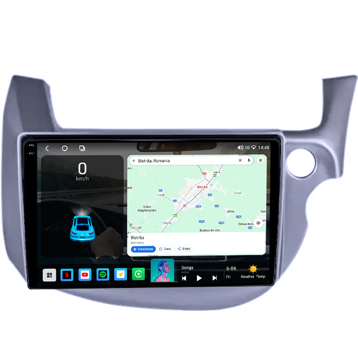 Navigatie dedicata Honda Fit/Jazz 2008-2013, 4GB RAM 64GB ROM, Octacore, Android 14, Display QLED 1K 10", Carplay&Android Auto, SIM 4G, Ventilator Activ [2]
