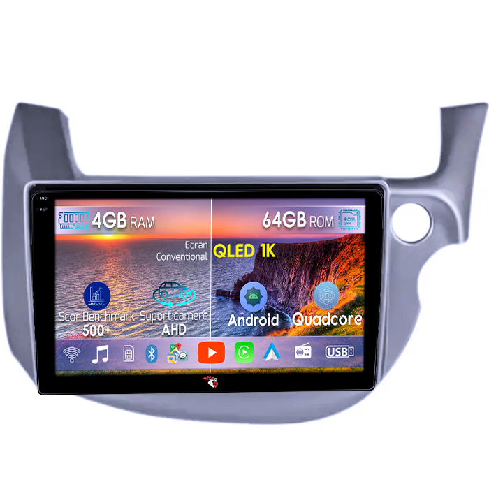 Navigatie dedicata Honda Fit/Jazz 2008-2013, 4GB RAM 64GB ROM, Octacore, Android 14, Display QLED 1K 10", Carplay&Android Auto, SIM 4G, Ventilator Activ [1]