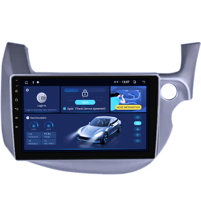 Navigatie dedicata Honda Fit/Jazz 2008-2013, 8GB RAM 128GB ROM, Octacore, Platforma TS18, Android 13, Display QLED 10”, Suporta camera 360º, DSP, Carplay&Android Auto, SIM 4G, Ventilator Activ [2]