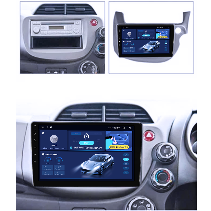 Navigatie dedicata Honda Fit/Jazz 2008-2013, 8GB RAM 128GB ROM, Octacore, Platforma TS18, Android 13, Display QLED 10”, Suporta camera 360º, DSP, Carplay&Android Auto, SIM 4G, Ventilator Activ [5]