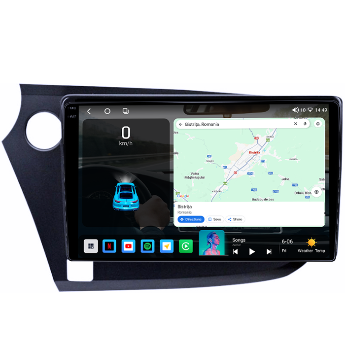 Navigatie dedicata Honda Insight 2009-2014, 4GB RAM 64GB ROM, Octacore, Android 14, Display QLED 1K 9", Carplay&Android Auto, SIM 4G, Ventilator Activ [2]