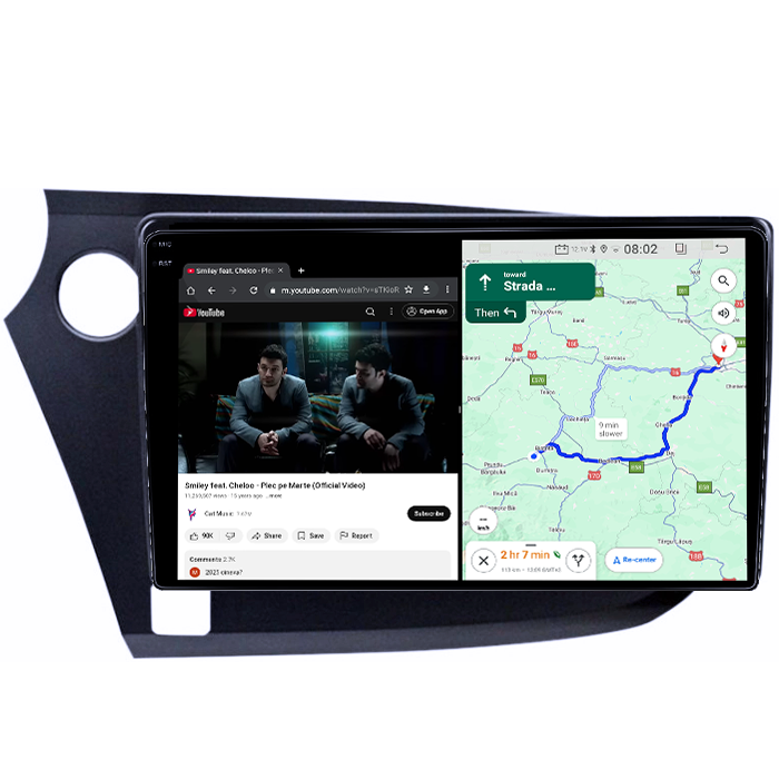 Navigatie dedicata Honda Insight 2009 -2014, 4GB RAM 64GB ROM, Quadcore, Android 14, Display QLED 1K 9", DSP, Carplay&Android Auto, Suport camere AHD [5]