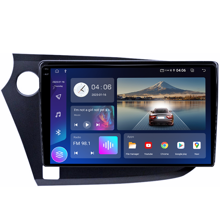 Navigatie dedicata Honda Insight 2009 -2014, 4GB RAM 64GB ROM, Quadcore, Android 14, Display QLED 1K 9", DSP, Carplay&Android Auto, Suport camere AHD [2]