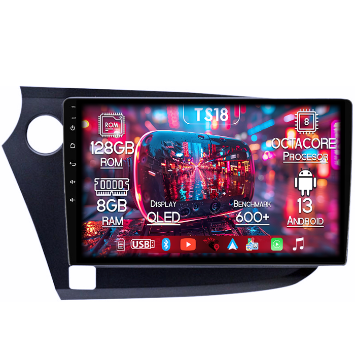 Navigatie dedicata Honda Insight 2009 -2014, 8GB RAM 128GB ROM, Octacore, Platforma TS18, Android 13, Display QLED 9”, Suporta camera 360º, DSP, Carplay&Android Auto, SIM 4G, Ventilator Activ [1]