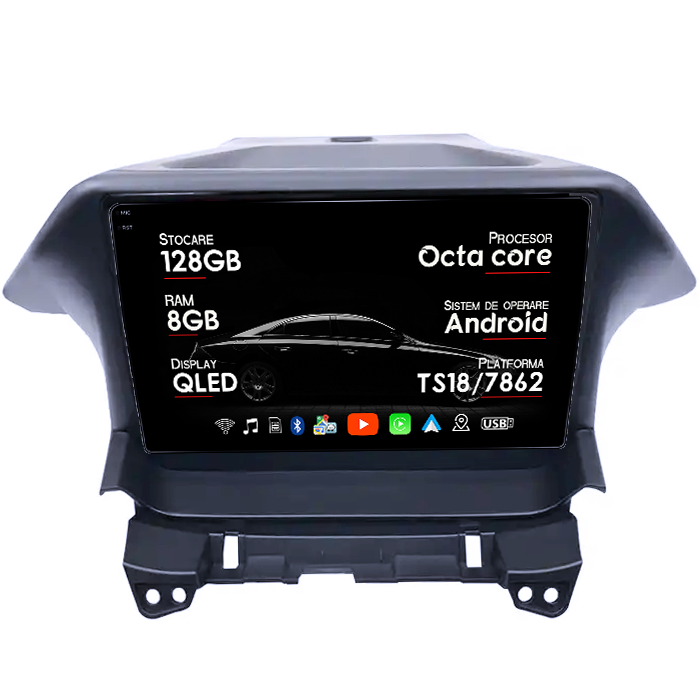 Navigatie dedicata Honda Odyssey 2009-2014, 8GB RAM 128GB ROM, Octacore, Platforma TS18, Android 14, Display QLED 10", Suporta camera 360", DSP, Carplay&Android Auto, SIM 4G, Ventilator Activ [1]