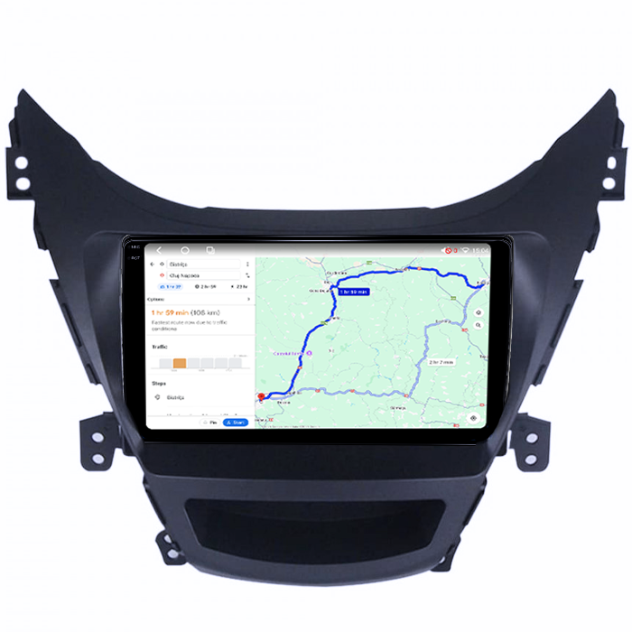 Navigatie dedicata Hyundai Elantra 2011-2016, 4GB RAM 64GB ROM, Procesor Qualcomm Octacore, Android 14, Rezolutie 2K, Display QLED 9", DSP, Carplay&Android Auto, SIM [2]