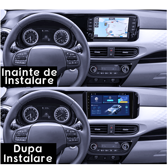 Navigatie dedicata Hyundai I10 2019, 8GB RAM 128GB ROM, Octacore, Platforma TS18, Android 14, Display QLED 9", Suporta camera 360", DSP, Carplay&AndroidAuto [5]