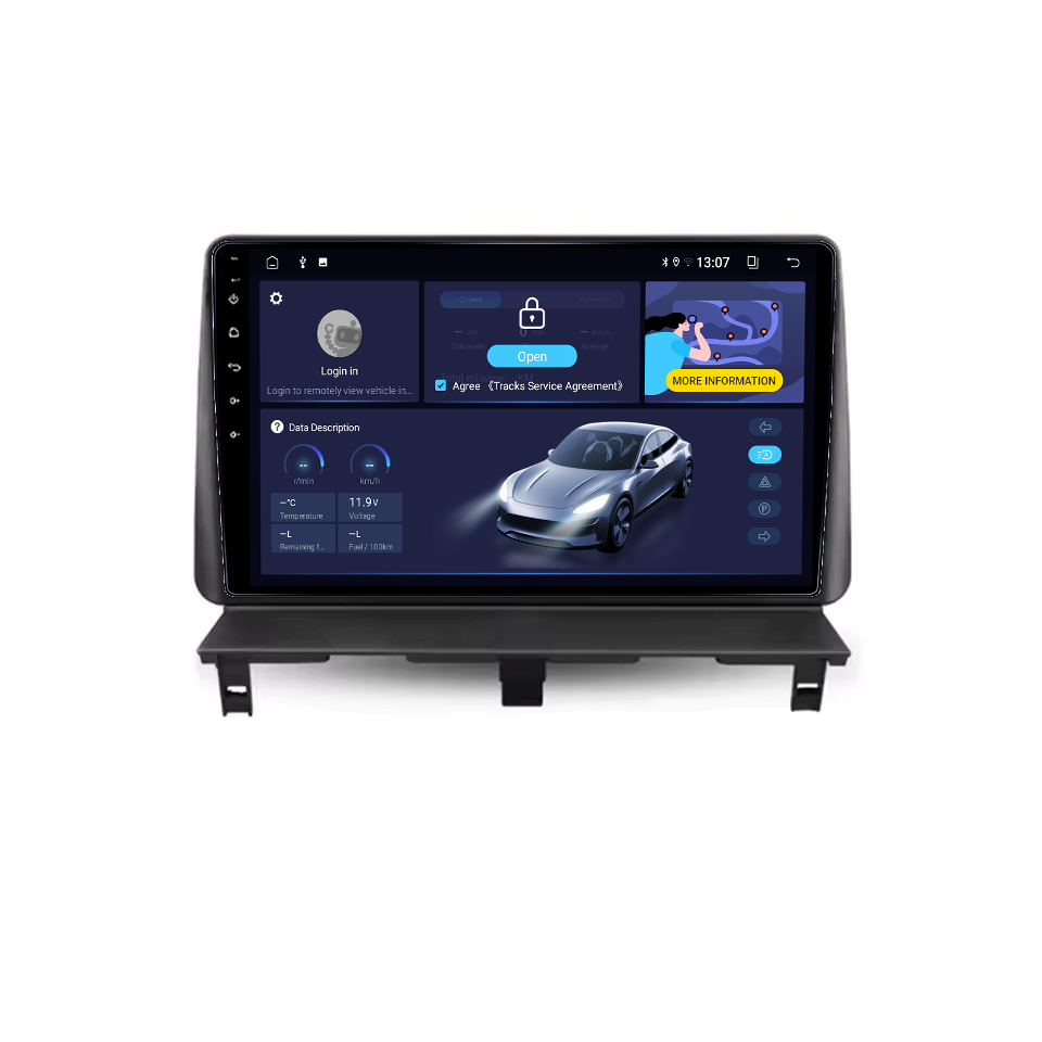 Navigatie dedicata Peugeot Partner 2006-2010, 4GB RAM 64GB ROM, Quadcore, Android 14, Display QLED  9", DSP, Carplay&Android Auto, Suport camere AHD [2]