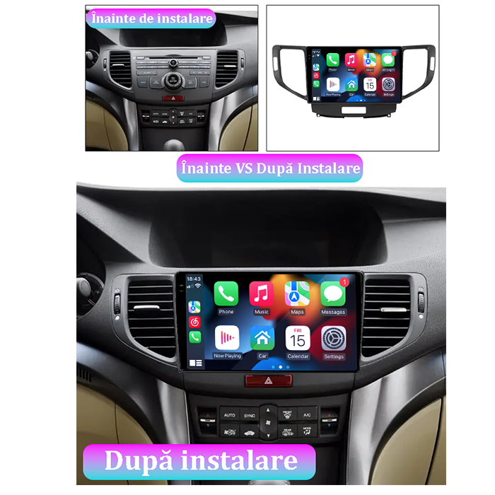 Navigatie dedicata Honda Spirior, 12GB RAM 256GB ROM, Android 14, Rezolutie 2K, Display QLED 9", DSP, Carplay&Android Auto, SIM 4G, Ventilator Activ, Suport Camere 360 [4]