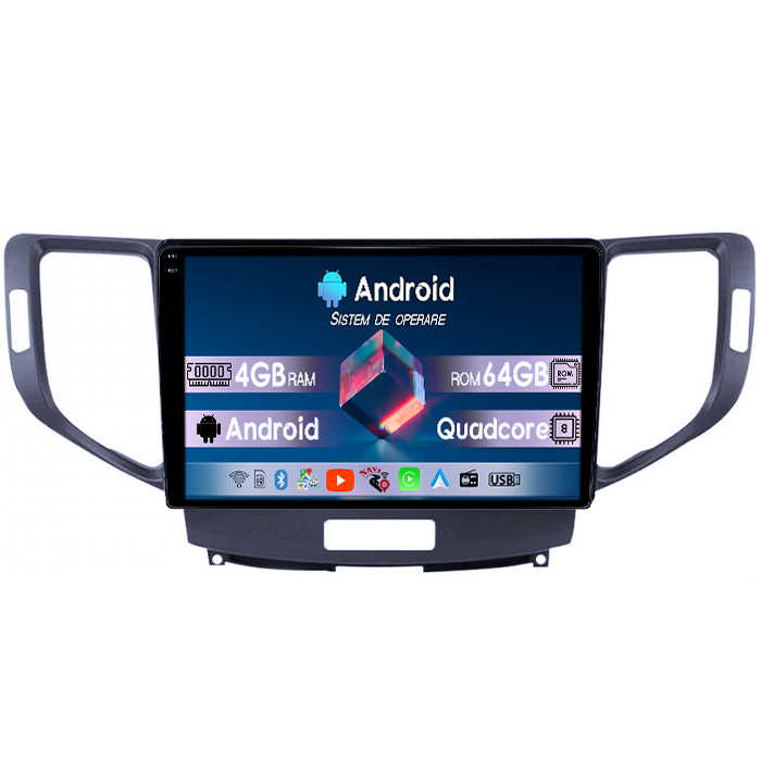 Navigatie dedicata Honda Spirior, 4GB RAM 64GB ROM, Quadcore, Android 14, Display QLED 1K 9", DSP, Carplay&Android Auto, Suport camere AHD [1]