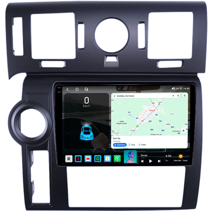 Navigatie dedicata Hummer H2 2007-2009, 4GB RAM 64GB ROM, Octacore, Android 14, Display QLED 1K 9", Carplay&Android Auto, SIM 4G, Ventilator Activ [2]