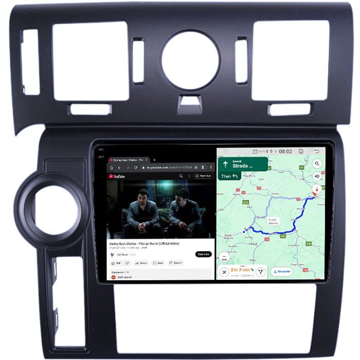 Navigatie dedicata Hummer H2 2007-2009, 4GB RAM 64GB ROM, Quadcore, Android 14, Display QLED 1K 9", DSP, Carplay&Android Auto, Suport camere AHD [2]