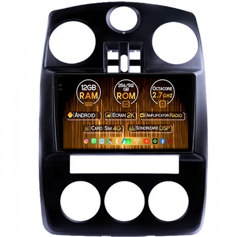 Navigatie dedicata PT Cruiser 2005-2010, 12GB RAM 256GB ROM, Android 13, Rezolutie 2K, Display QLED 9", DSP, Carplay&Android Auto, SIM 4G, Ventilator Activ, Suport Camere 360 [1]