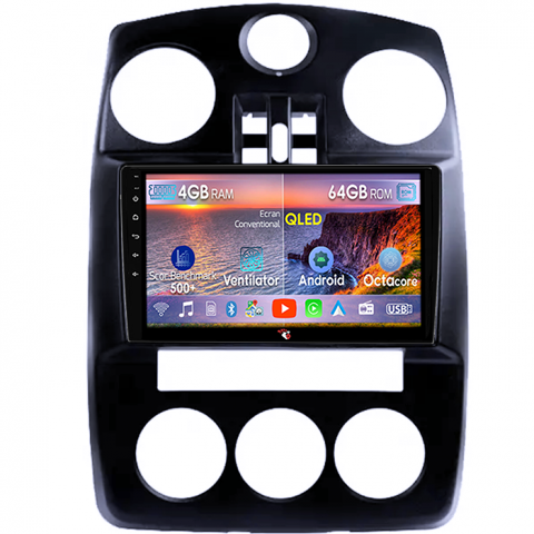 Navigatie dedicata PT Cruiser 2005-2010, 4GB RAM 64GB ROM, Octacore, Android 14, Display QLED 9", DSP, Carplay&Android Auto, SIM 4G, Ventilator Activ [1]