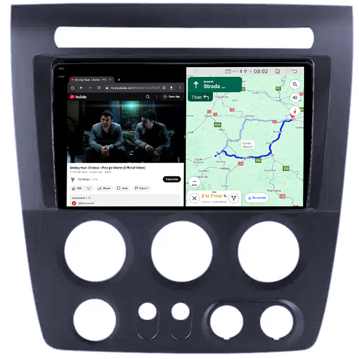 Navigatie dedicata Hummer H3 2005-2010, 4GB RAM 64GB ROM, Quadcore, Android 14, Display QLED 1K 9", DSP, Carplay&Android Auto, Suport camere AHD [2]