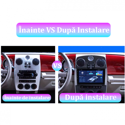 Navigatie dedicata Chrysler PT Cruiser 2005-2010, 4GB RAM 64GB ROM, Quadcore, Android 14, Display QLED 1K 9", DSP, Carplay&Android Auto, Suport camere AHD [5]