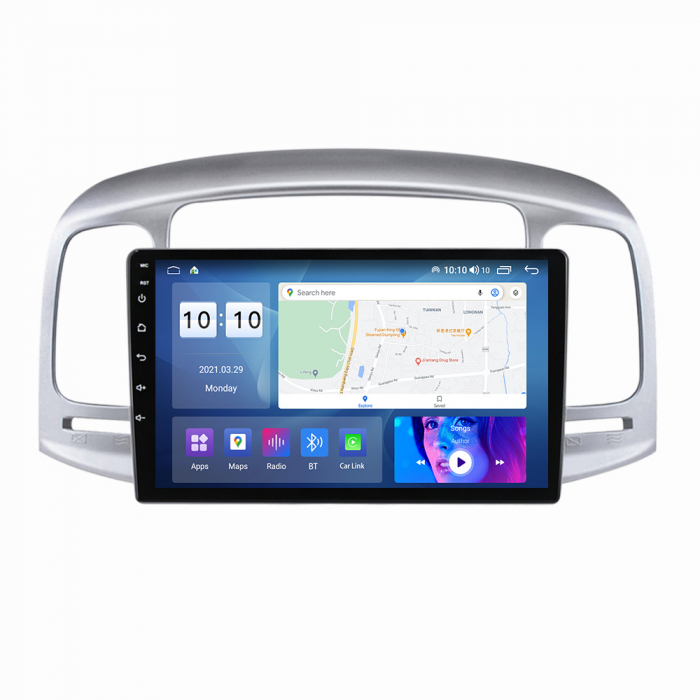 Navigatie dedicata Hyundai Accent 2006-2011, 4GB RAM 64GB ROM, Octacore, Android 13, Display QLED 9", DSP, Carplay, Android Auto, Internet, Youtube, Waze, WIFI, Bluetooth [5]