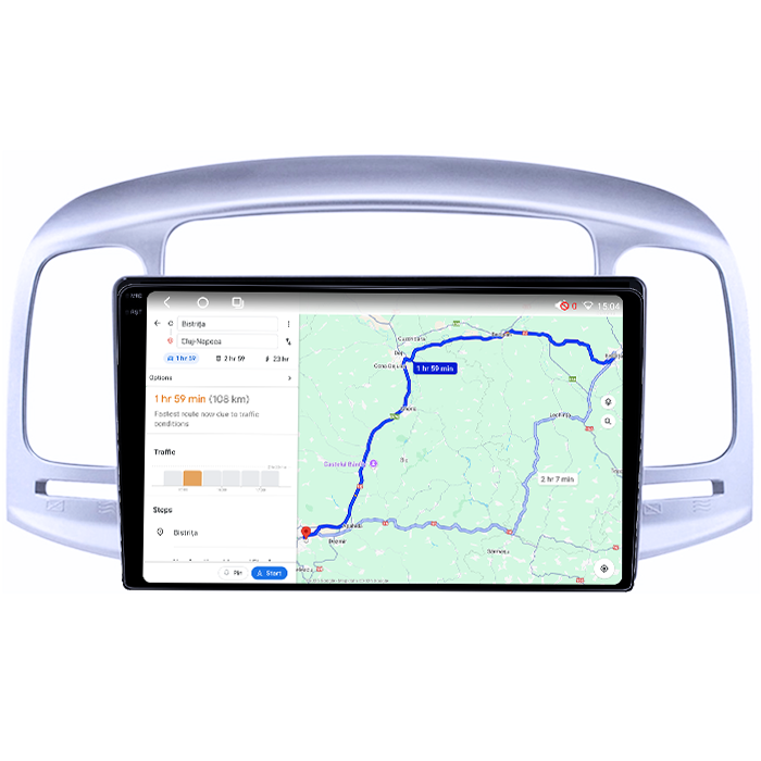 Navigatie dedicata Hyundai Accent 2006-2011, 4GB RAM 64GB ROM, Octacore, Android 14, Display QLED 1K 9", Carplay&Android Auto, SIM 4G, Ventilator Activ [4]