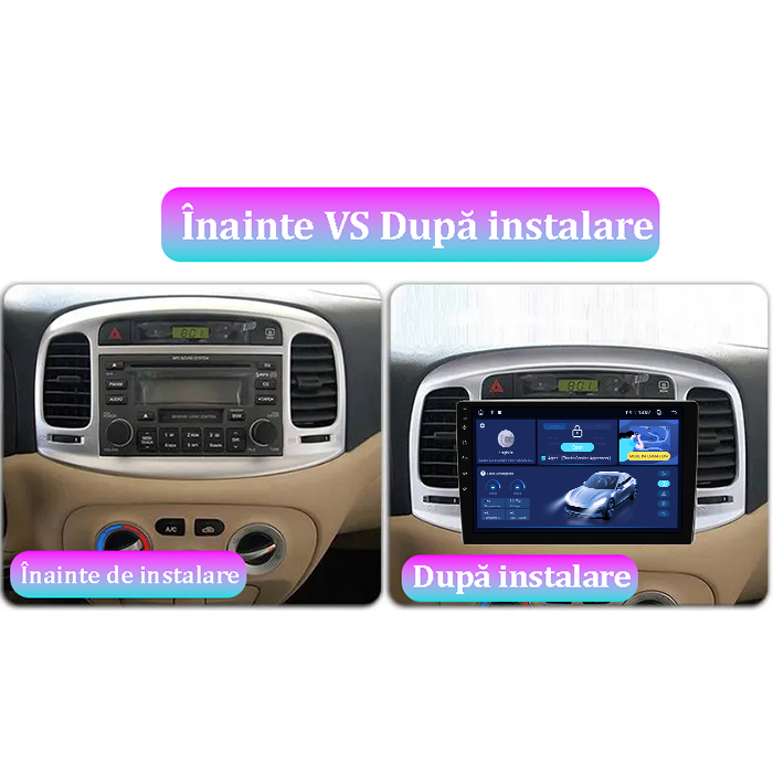 Navigatie dedicata Hyundai Accent 2006-2011, 4GB RAM 64GB ROM, Quad Core, Display 9" QLED 1K, Carplay, Android 14, Bluetooth, Magazin Play, Suport Camere AHD [5]