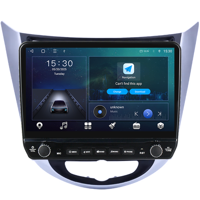 Navigatie dedicata Hyundai Accent 2010-2016 Tesla cu butoane rotative model 2024, 4GB RAM 64GB ROM, Procesor Quadcore, Android 14, Display QLED 10", DSP, Carplay&Android Auto [5]