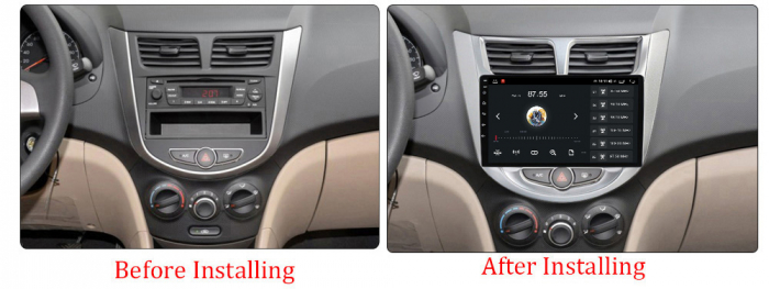 Navigatie dedicata Hyundai Accent 2010-2016, 4 GB RAM 32 ROM, Android 13, Display QLED, 9", DSP, Carplay, Android Auto, Internet, Youtube , Waze , WI-FI , USB , Bluetooth [5]
