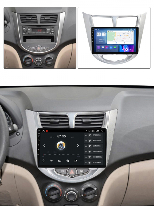 Navigatie dedicata Hyundai Accent 2010-2016, 2GB RAM 32GB ROM, Quad Core, Display 9" IPS Full HD, Carplay&Android Auto, Android 14, Suport camere AHD [5]