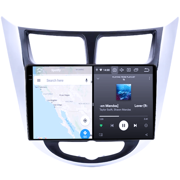 Navigatie dedicata Hyundai Accent 2010-2016, 8GB RAM 128GB ROM, Octacore, Platforma 7862, Android 14, Display QLED 9", Suporta camera 360", DSP, Carplay&Android Auto, [2]