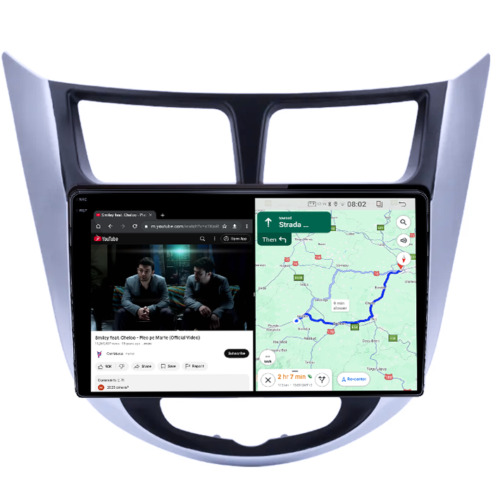 Navigatie dedicata Hyundai Accent 2010-2016, 4GB RAM 64GB ROM, Quadcore, Android 14, Display QLED 1K, 9", DSP, Carplay&Android Auto, Suport camere AHD [4]