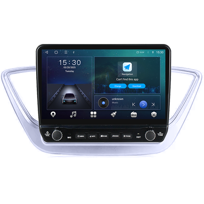 Navigatie dedicata Hyundai Accent 2017-2018 Tesla cu butoane rotative model 2024, 4GB RAM 64GB ROM, Procesor Quadcore, Android 14, Display QLED 10", DSP, Carplay&Android Auto [5]