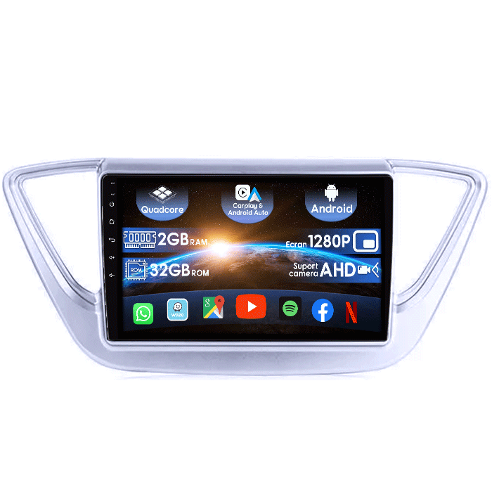 (Resigilata) Navigatie dedicata Hyundai Accent 2017-2018, 2GB RAM 32GB ROM, Quad Core, Display 9" IPS Full HD, Carplay&Android Auto, Android 14, Suport camere AHD [1]