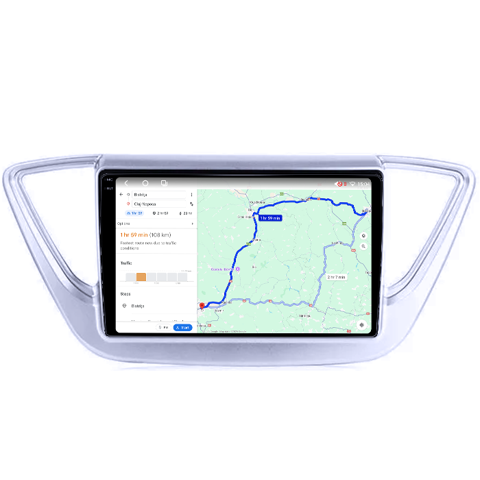 Navigatie dedicata Hyundai Accent 2017-2018, 4GB RAM 64GB ROM, Octacore, Android 14, Display QLED 1K 9", Carplay&Android Auto, SIM 4G, Ventilator Activ [4]