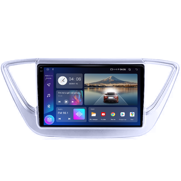 Navigatie dedicata Hyundai Accent 2017-2018, 4GB RAM 64GB ROM, Quadcore, Android 14, Display QLED 1K, 9", DSP, Carplay&Android Auto, Suport camere AHD [2]