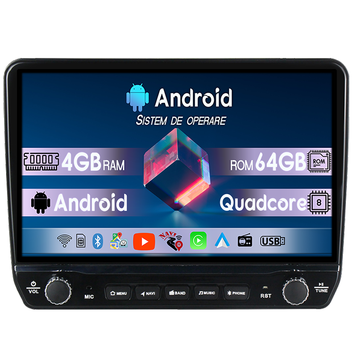 Navigatie dedicata Hyundai AZERA 2006-2010 Tesla cu butoane rotative model 2024, 4GB RAM 64GB ROM, Procesor Quadcore, Android 14, Display QLED 10", DSP, Carplay&Android Auto [1]