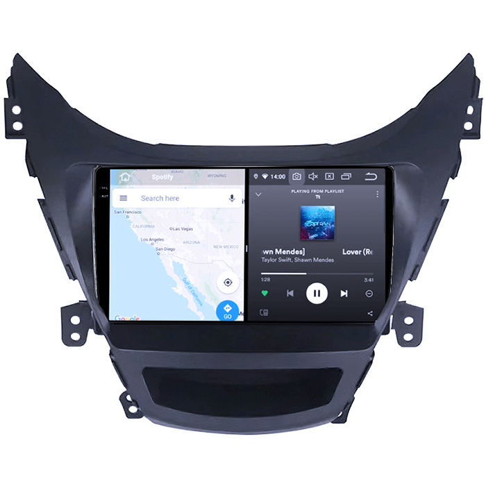 Navigatie dedicata Hyundai Avante 2013-2016, 8GB RAM 128GB ROM, Octacore, Platforma TS18, Android 13, Display QLED 9”, Suporta camera 360º, DSP, Carplay&Android Auto, SIM 4G, Ventilator Activ [4]