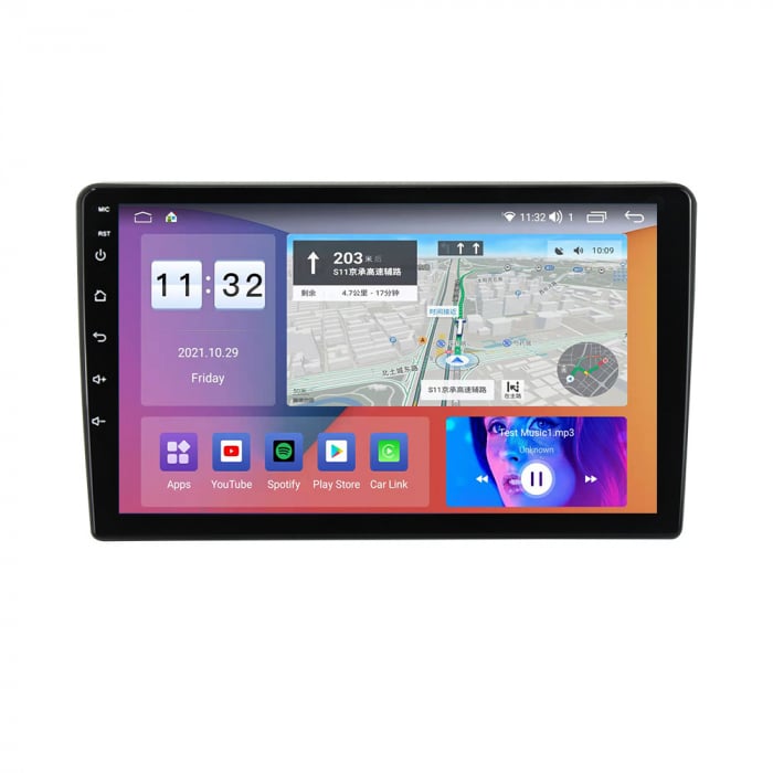 Navigatie dedicata Hyundai Azera 2006-2010, 4 GB RAM 32 ROM, Android 13, Display QLED, 9", DSP, Carplay, Android Auto, Internet, Youtube , Waze , WI-FI , USB , Bluetooth [3]
