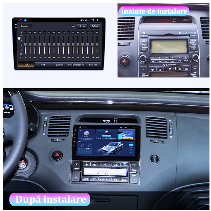 Navigatie dedicata Hyundai Azera 2006-2010, 4GB RAM 64GB ROM, Octacore, Android 14, Display QLED 9", DSP, Carplay&Android Auto, SIM 4G, Ventilator Activ [5]