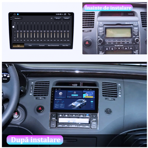 Navigatie dedicata Hyundai Azera 2006-2010, 4GB RAM 64GB ROM, Octacore, Android 14, Display QLED 9", DSP, Carplay&Android Auto, SIM 4G, Ventilator Activ [4]