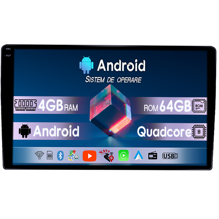 Navigatie dedicata Hyundai AZERA 2006-2010, 4GB RAM 64GB ROM, Quad Core, Display 9" QLED 1K, Carplay, Android 14, Bluetooth, Magazin Play, Suport Camere AHD [1]