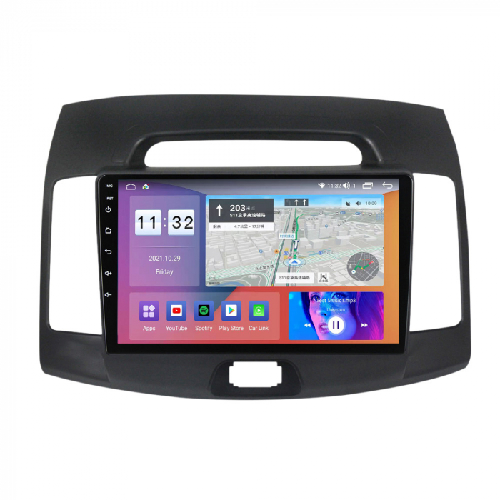 Navigatie dedicata Hyundai Elantra 2006-2011, 4 GB RAM 32 ROM, Android 13, Display QLED, 9", DSP, Carplay, Android Auto, Internet, Youtube , Waze , WI-FI , USB , Bluetooth [3]