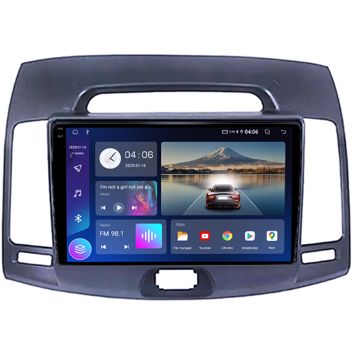 Navigatie dedicata Hyundai Elantra 2006-2011, 4GB RAM 64GB ROM, Quad Core, Display 9" QLED 1K, Carplay, Android 14, Bluetooth, Magazin Play, Suport Camere AHD [4]