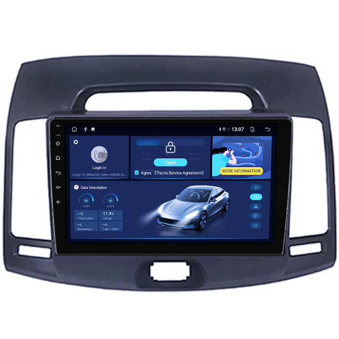 Navigatie dedicata Hyundai Elantra 2006-2011, 8GB RAM 128GB ROM, Octacore, Platforma TS18, Android 13, Display QLED 9”, Suporta camera 360º, DSP, Carplay&Android Auto, SIM 4G, Ventilator Activ [2]