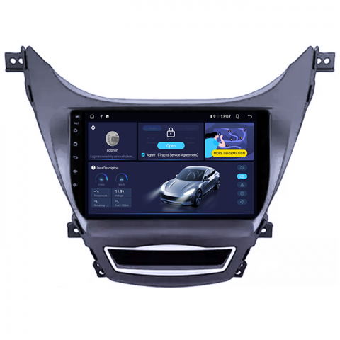 Navigatie dedicata Hyundai Elantra 2011-2016, Android 14, Wireless Carplay si Android auto 4GB RAM 64GB ROM, Display QLED 1K, 9 inch, Microfon Extern [1]